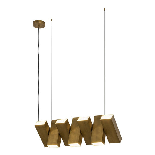 Kuzco Domino 35" LED Linear Pendant, Vintage Brass - LP17435-VB-UNV