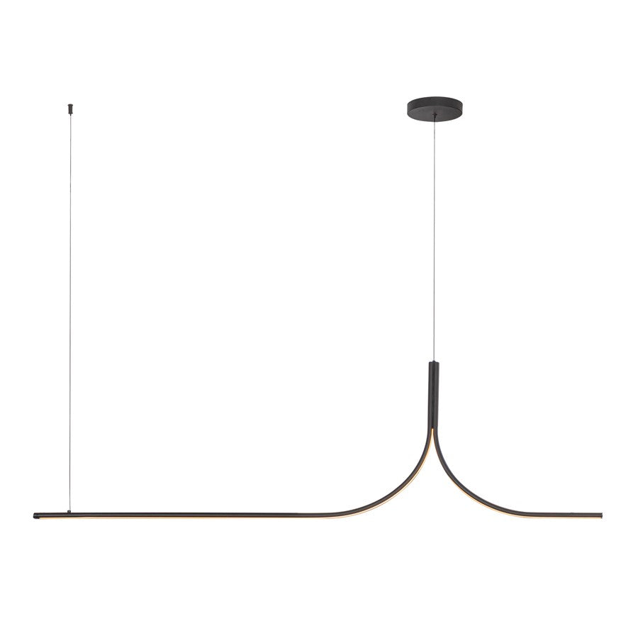 Kuzco Thread 5-ft LED Linear Pendant, 30W/RT, Black - LP17905-BK-UNV-010-RT