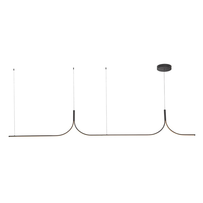Kuzco Thread 10-ft LED Linear Pendant, 60W, Black - LP17910-BK-UNV-010