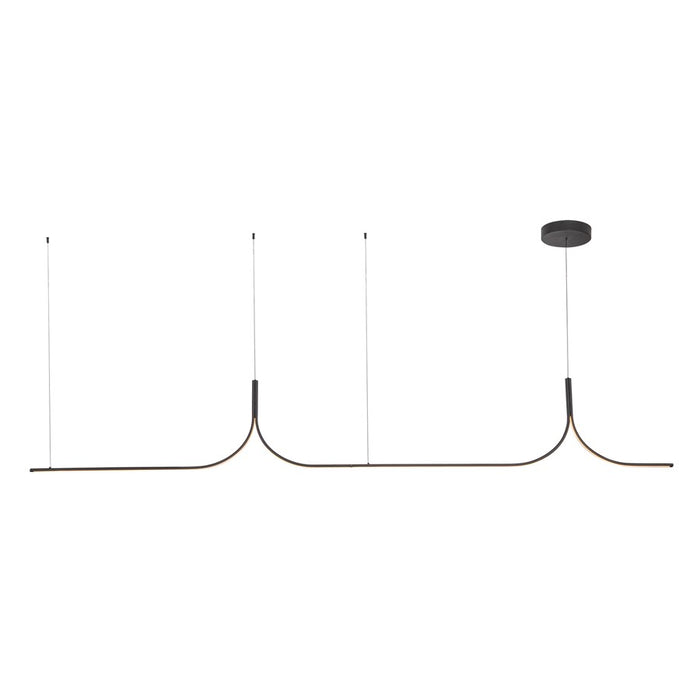 Kuzco Thread 10-ft LED Linear Pendant, 60W, Black - LP17910-BK-UNV-010