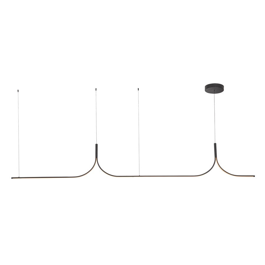 Kuzco Thread 10-ft LED Linear Pendant, 60W, Black - LP17910-BK-UNV-010
