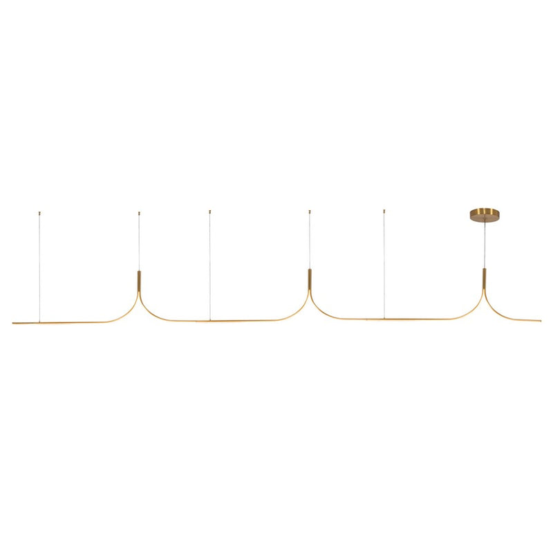 Kuzco Thread 15-ft Dim LED Linear Pendant, Gold - LP17915-BG-UNV-010