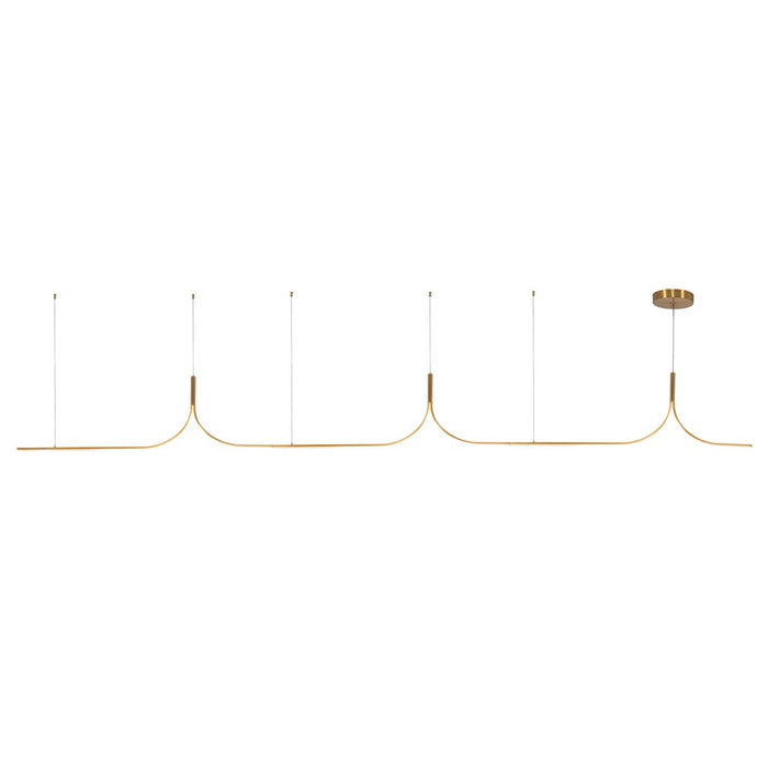 Kuzco Thread 15-ft Dim LED Linear Pendant, Gold - LP17915-BG-UNV-010