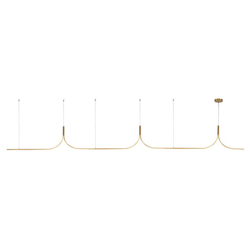 Kuzco Thread 15-ft Gold Dim LED Linear Pendant, Gold - LP17915-BG-UNV-010-RT