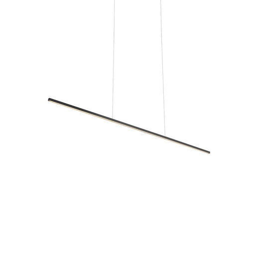 Kuzco Vega Minor 47in LED Linear Pendant | Black Aluminum and White Acrylic Diffuser | Kitchen Island & Dining Room | 2800lm 3000K | Model LP18248-BK