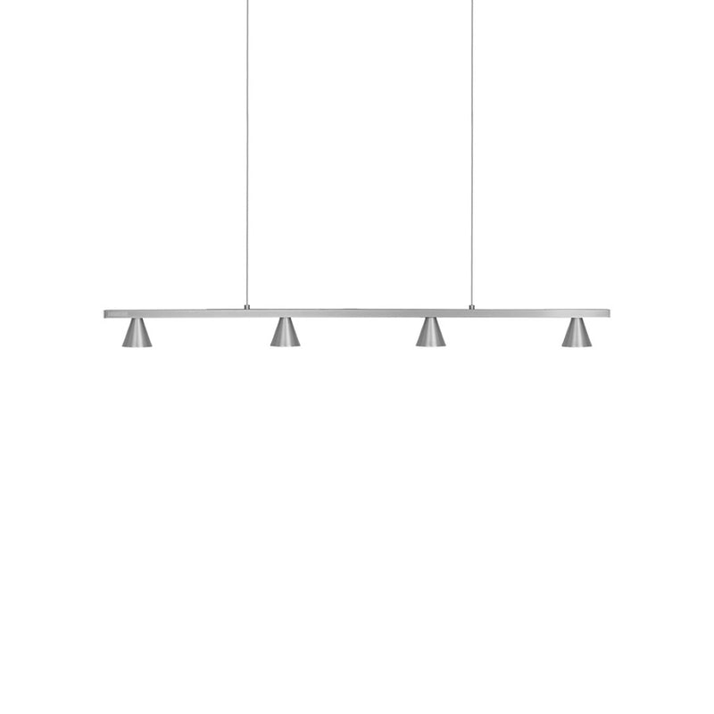 Kuzco Dune 37" LED Linear Pendant, Nickel/Machined Aluminum - LP19937-BN-UNV