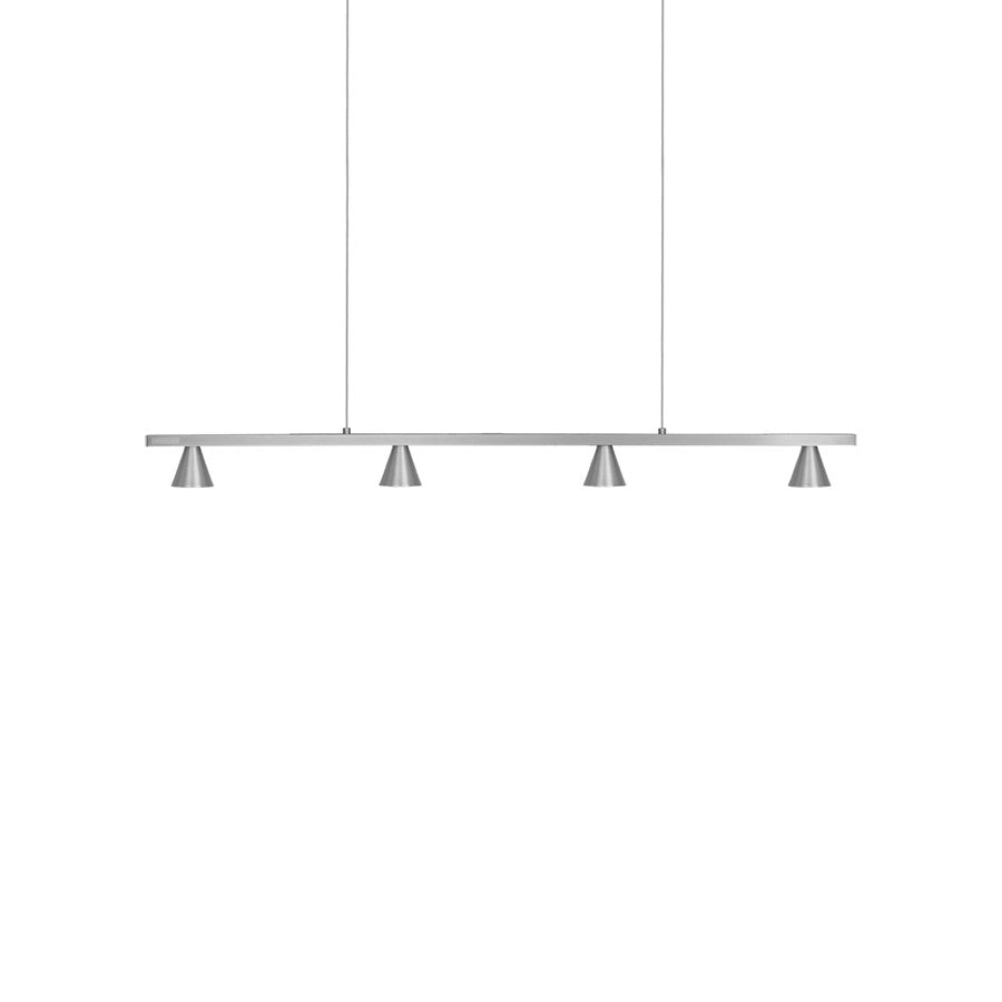 Kuzco Dune 37" LED Linear Pendant, Nickel/Machined Aluminum - LP19937-BN-UNV