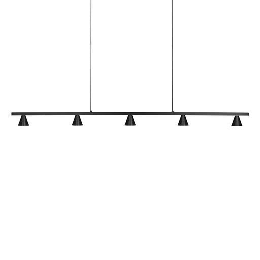 Kuzco Dune 47" LED Linear Pendant, Black/Machined Aluminum - LP19947-BK-UNV