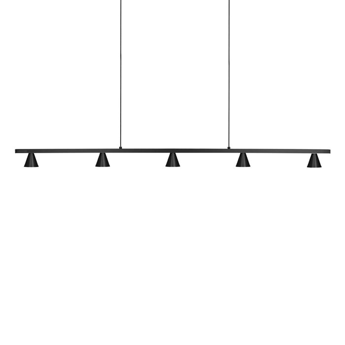 Kuzco Dune 47" LED Linear Pendant, Black/Machined Aluminum - LP19947-BK-UNV