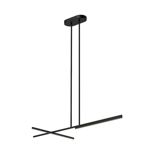 Kuzco Shift 48in LED Linear Pendant | Black Aluminum and Steel | Kitchen Island & Dining Room | 48.12 x 0.62 x 1.25 in | Model LP28748-BK