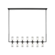 Kuzco Alora Revolve 47in 14-Light Linear Pendant | Urban Bronze and Clear Glass | Kitchen Island & Dining Room | 47 x 2 x 16 in | Model LP309077UBCG