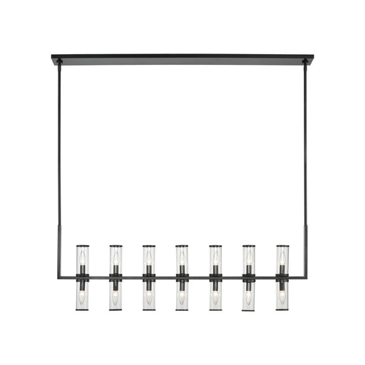 Kuzco Alora Revolve 47in 14-Light Linear Pendant | Urban Bronze and Clear Glass | Kitchen Island & Dining Room | 47 x 2 x 16 in | Model LP309077UBCG