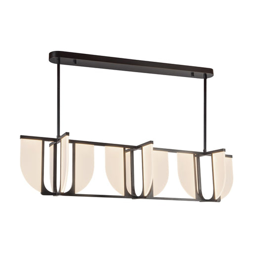 Kuzco Anders 59" Black Dimmable LED Linear Pendant, Urban Bronze