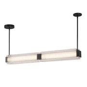 Alora Alai 47" Linear Pendant, Bronze/Ribbed/Clear Ribbed - LP374247UBCR-UNV