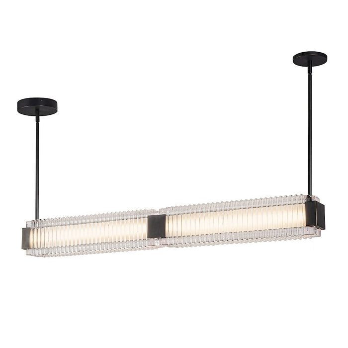 Alora Alai 47" Linear Pendant, Bronze/Ribbed/Clear Ribbed - LP374247UBCR-UNV