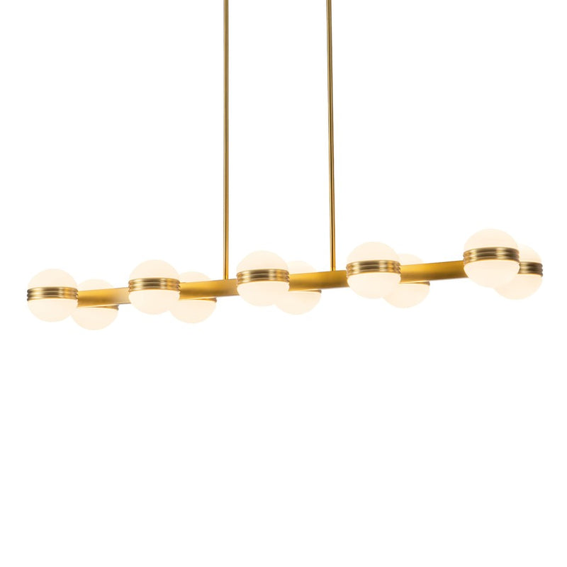 Kuzco Selene 4-ft Gold Dimmable LED Linear Pendant, Brushed Gold