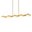 Kuzco Selene 4-ft Gold Dimmable LED Linear Pendant, Brushed Gold