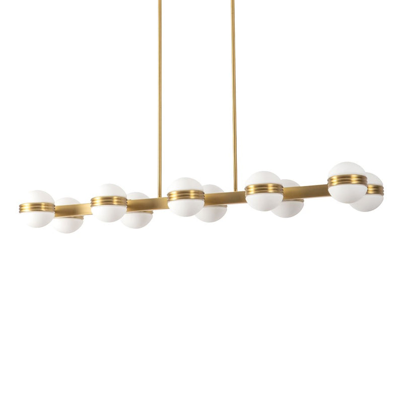 Kuzco Selene 4-ft Gold Dimmable LED Linear Pendant, Brushed Gold