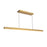 Kuzco Dottie 4-ft Gold Dimmable LED Linear Pendant, Brushed Gold
