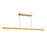 Kuzco Dottie 5-ft Gold Dimmable LED Linear Pendant, Brushed Gold