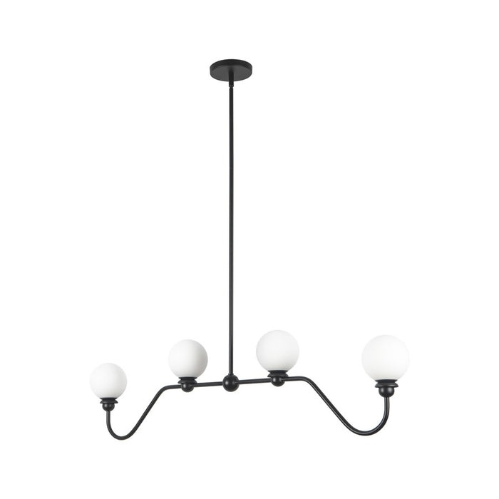 Kuzco Beckett 49" Black Linear Pendant, Matte Black