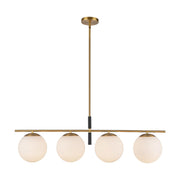 Kuzco Zuri 37" Socket Linear Pendant, Gold/Opal Glass/Opal Glass - LP421437BGOP