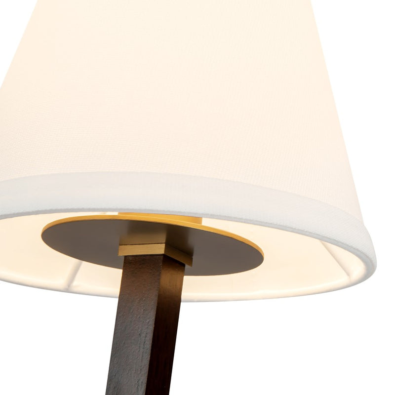 Kuzco Sloan 30" Gold Linear Pendant, Brushed Gold/White Linen