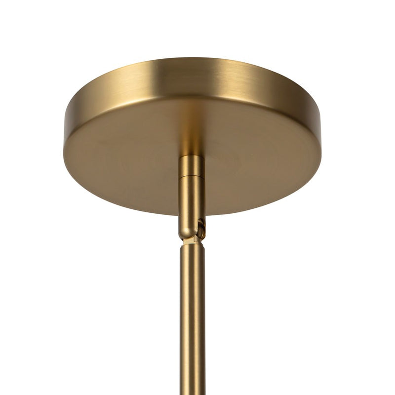 Kuzco Sloan 30" Gold Linear Pendant, Brushed Gold/White Linen