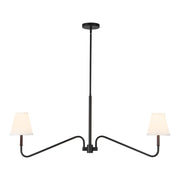 Kuzco Sloan 30" Blk Linear Pendant, Matte Black/White Linen - LP445242MBWL