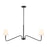 Kuzco Sloan 30" Blk Linear Pendant, Matte Black/White Linen - LP445242MBWL