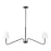 Kuzco Sloan 30" Black Linear Pendant, Matte Black/White Linen