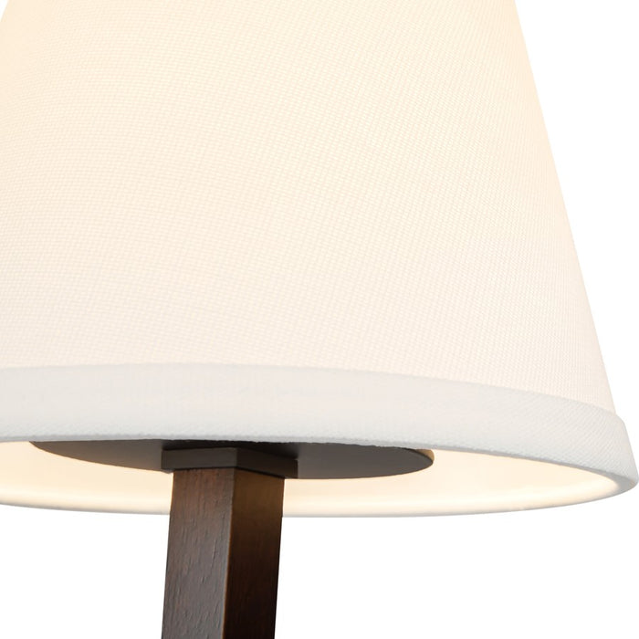 Kuzco Sloan 30" Black Linear Pendant, Matte Black/White Linen