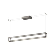 Kuzco Plaza 48in 1-Light LED Linear Pendant | Black Aluminum and White Silicone | Kitchen Island & Dining Room | Model LP45548-BN-UNV