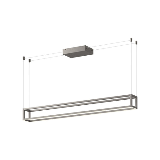Kuzco Plaza 48in 1-Light LED Linear Pendant | Black Aluminum and White Silicone | Kitchen Island & Dining Room | Model LP45548-BN-UNV