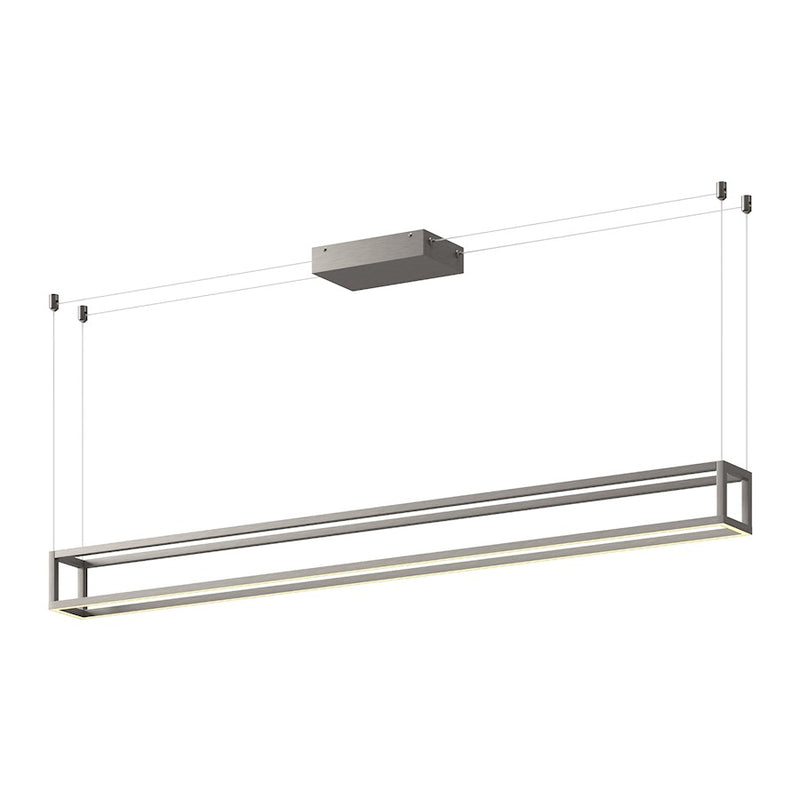 Kuzco Plaza 59in LED Linear Pendant | Black Aluminum and White Silicone | Kitchen Island & Dining Room | 6550lm 3000K 90CRI | Model LP45560-BN-UNV