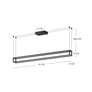 Kuzco Plaza 60in LED Linear Pendant | Modern White Aluminum and White Silicone Diffuser | Kitchen Island & Dining Room | Model LP45560-WH-UNV
