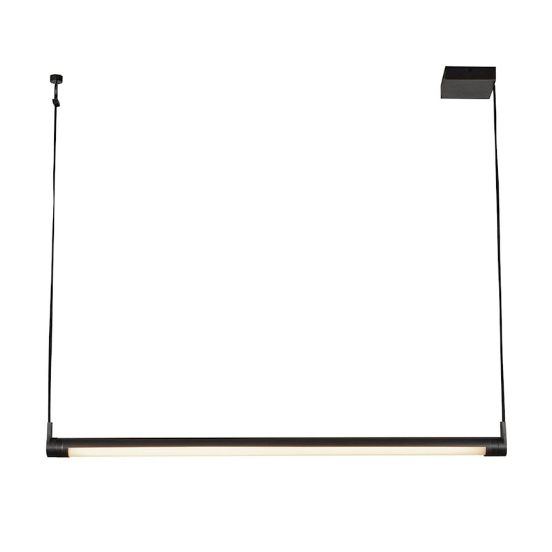 Kuzco Laurence 41in 1-Light Linear Pendant | Modern Urban Bronze Steel and Frosted Acrylic | Kitchen Island & Dining Room | Model LP46841-UB