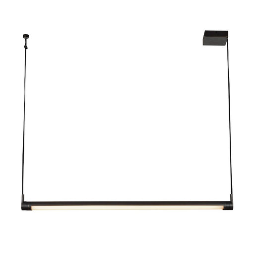 Kuzco Laurence 41in 1-Light Linear Pendant | Modern Urban Bronze Steel and Frosted Acrylic | Kitchen Island & Dining Room | Model LP46841-UB