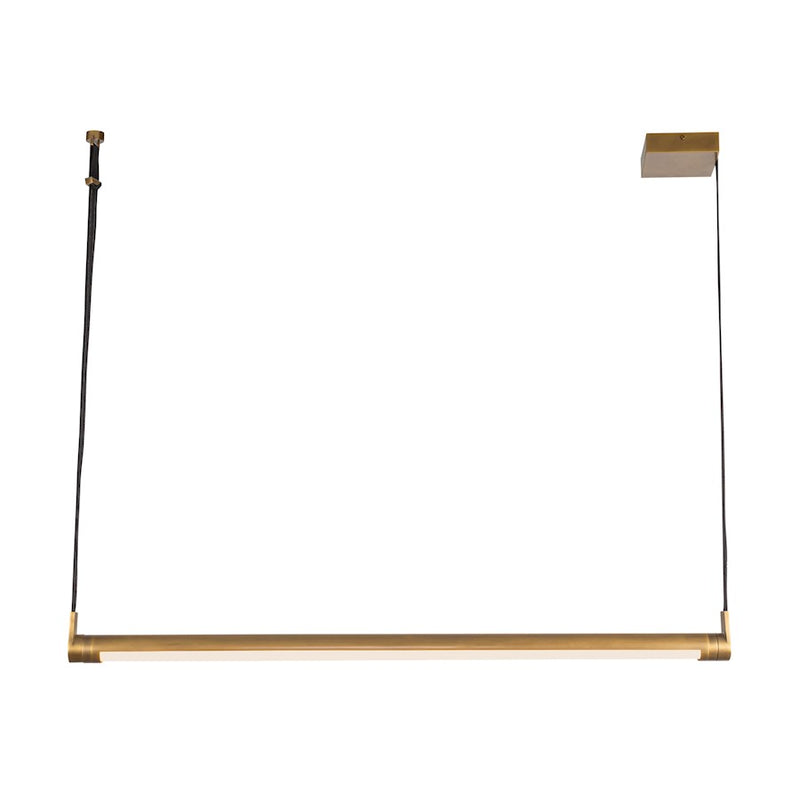 Kuzco Laurence 41in LED Linear Pendant | Modern Vintage Brass Steel and Frosted Acrylic | Kitchen Island & Dining Room | 2210lm | Model LP46841-VB