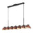 Kuzco Atlas 42" Socket Linear Pendant, Black/Burgundy/Steel - LP57642-BK-BGD