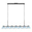 Kuzco Atlas 42" Socket Linear Pendant, Black/Cerulean/Steel