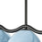Kuzco Atlas 42" Socket Linear Pendant, Black/Cerulean/Steel