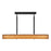 Kuzco Maris 42" LED Linear Pendant, Matte Black/Rattan Shade - LP602042MB-UNV