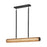 Kuzco Maris 42" LED Linear Pendant, Matte Black/Rattan Shade