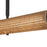 Kuzco Maris 42" LED Linear Pendant, Matte Black/Rattan Shade