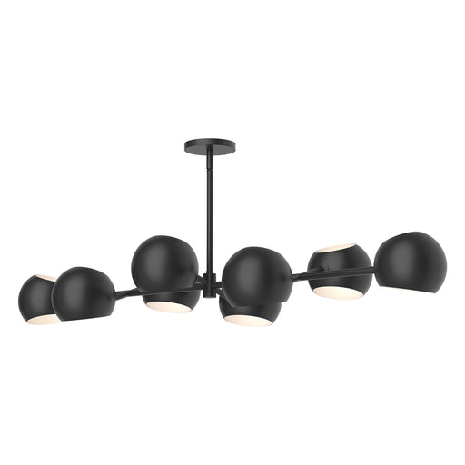 Kuzco Alora Mood Willow 48in 8-Light Linear Pendant | Industrial Matte Black Steel | Kitchen Island & Dining Room | 48 x 18 x 7 in | Model LP648348MB