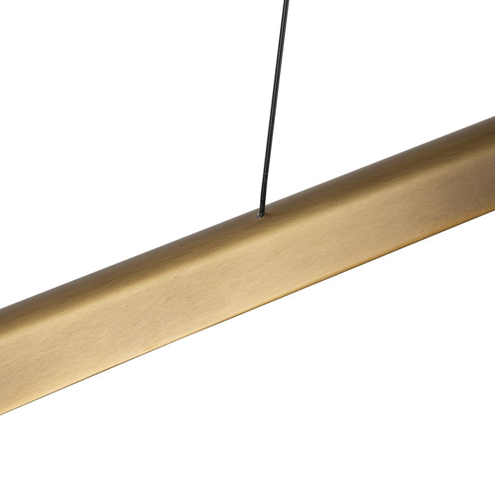 Kuzco Lex 24" LED Linear Pendant, Vintage Brass