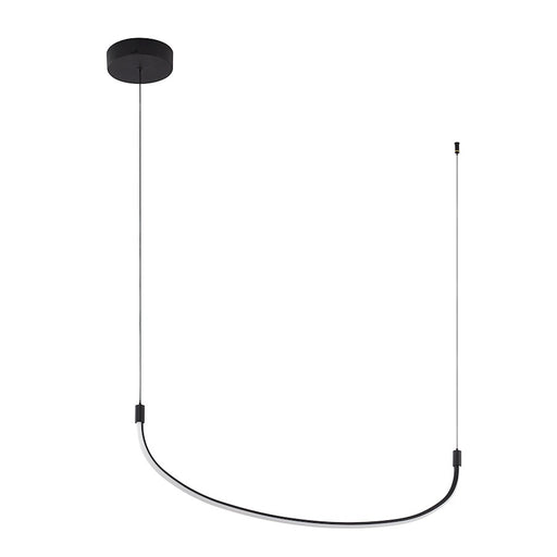 Kuzco Talis 36in 1-Light LED Linear Pendant | Modern Black Metal | Kitchen Island & Dining Room | 1760lm 3000K Dimmable | Model LP89036-BK