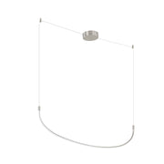 Kuzco Talis 36in LED Linear Pendant | Modern Brushed Nickel | Kitchen Island & Dining Room | 36 x 1 x 9 in | Model LP89036-BN