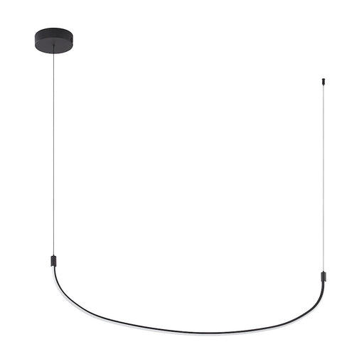 Kuzco Talis 48in LED Linear Pendant | Minimalist Black Aluminum U-Shape Bar | Kitchen Island & Dining Room | Model LP89048-BK